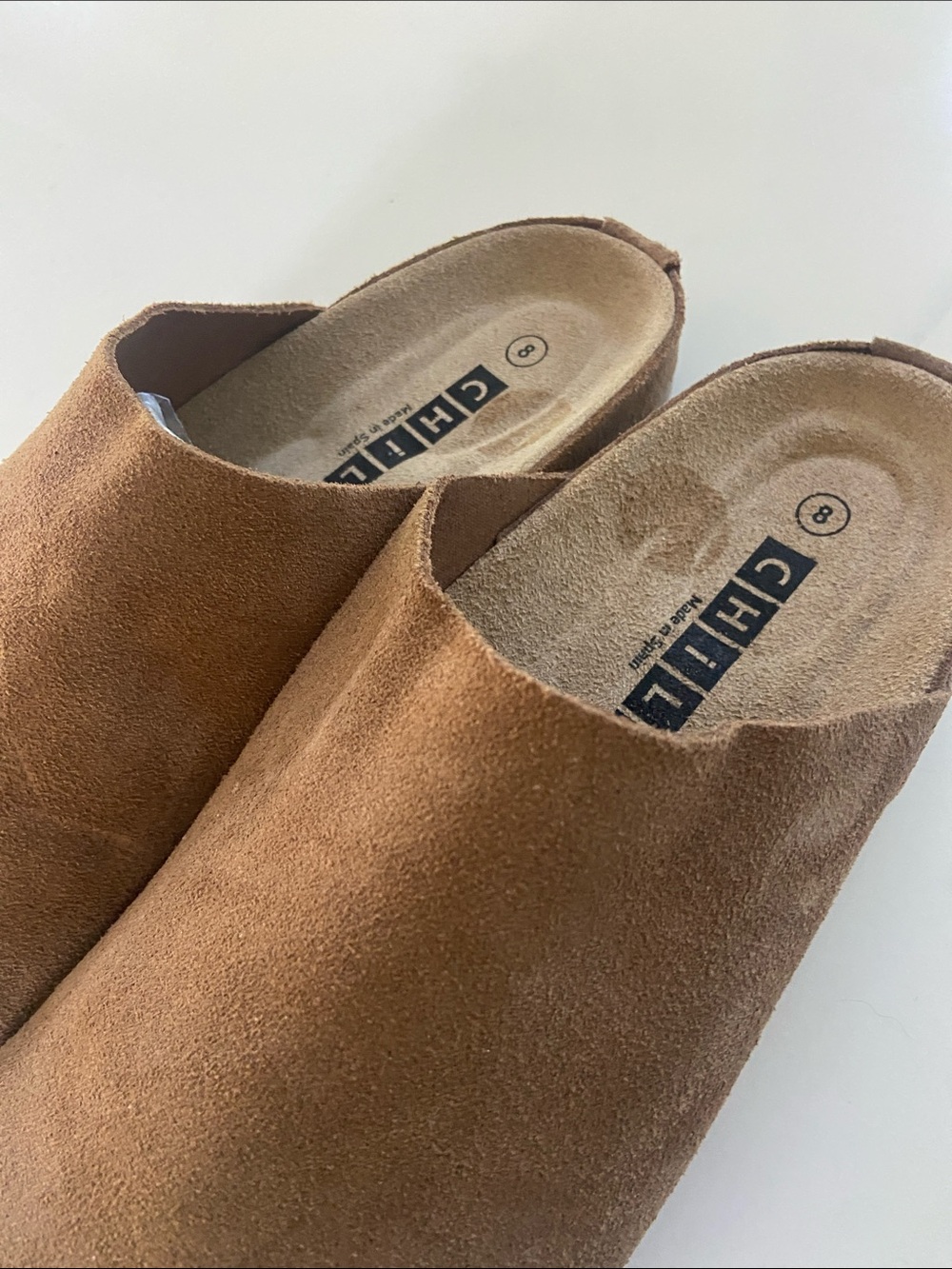 CHIC Suede Mule Clogs in Brown - Picture 3 of 14